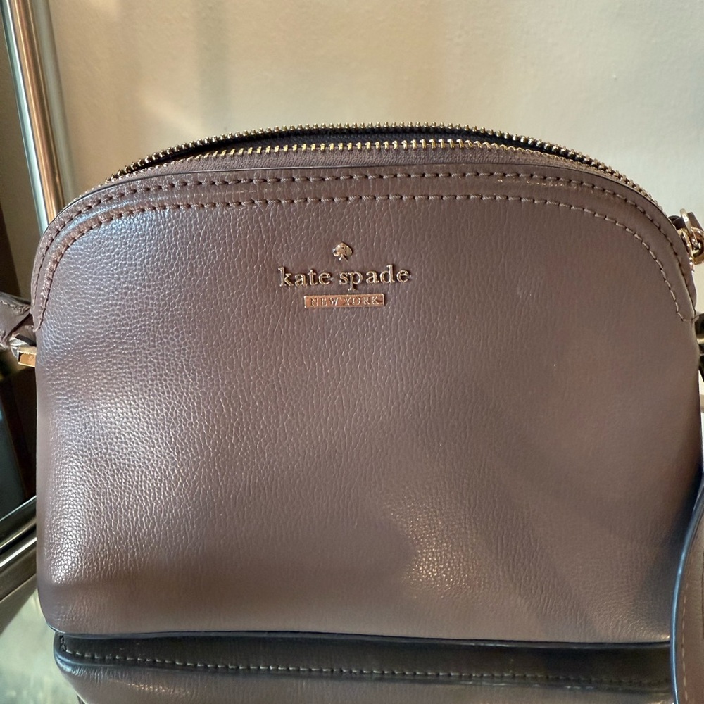 Kate Spade Taupe Leather Crossbody Bag